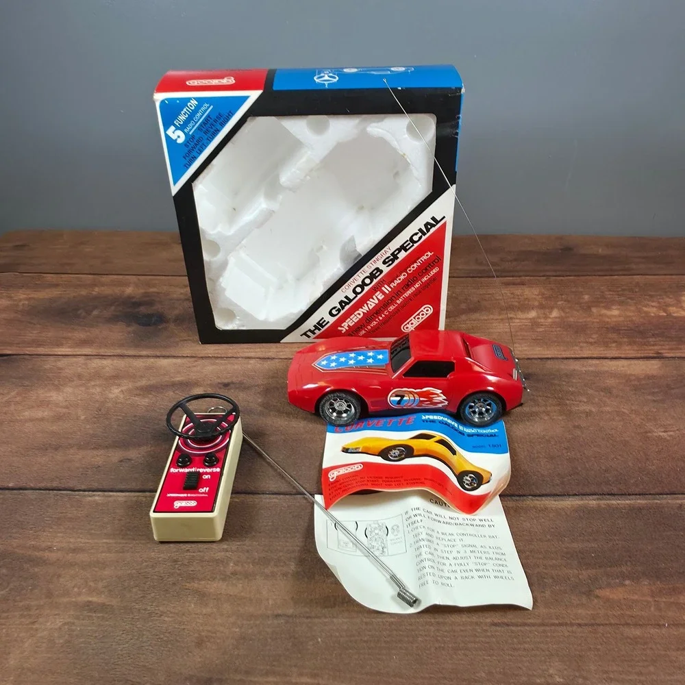 Galoob Speedwave II Corvette Stingray RC Car OS Red Good Vintage 1978 1501 Boxed